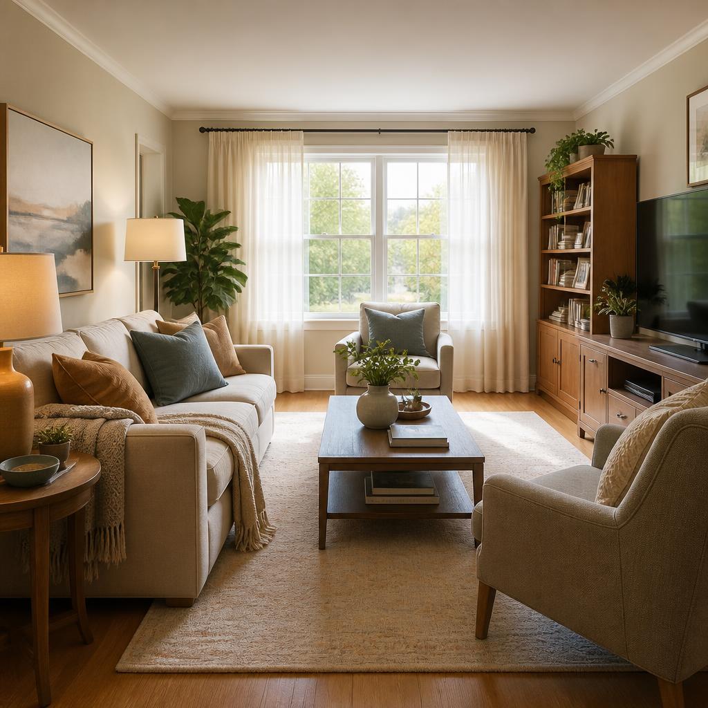 Sample furnished living room