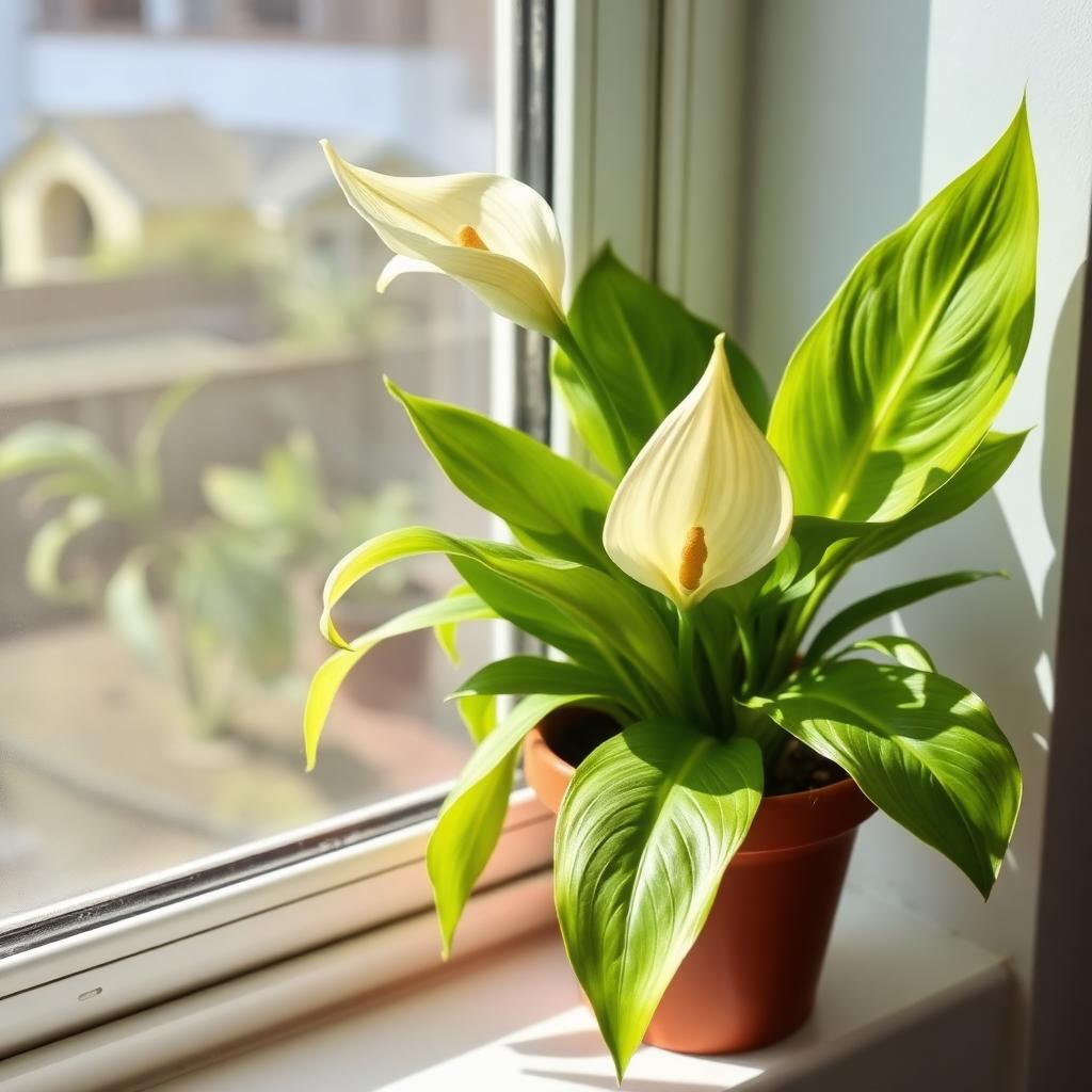 Wilted peace lily